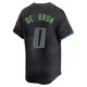 Tampa Bay Rays ＃0 Slater de Brun Men's Limited 2024 City Connect Jersey - Charcoal