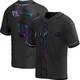 Tampa Bay Rays ＃0 Slater de Brun Men's Replica Holographic Alternate Jersey - Black