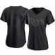 Tampa Bay Rays ＃0 Slater de Brun Women's Authentic Pitch Fashion Jersey - Black