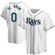 Tampa Bay Rays ＃0 Slater de Brun Youth Replica Home Jersey - White