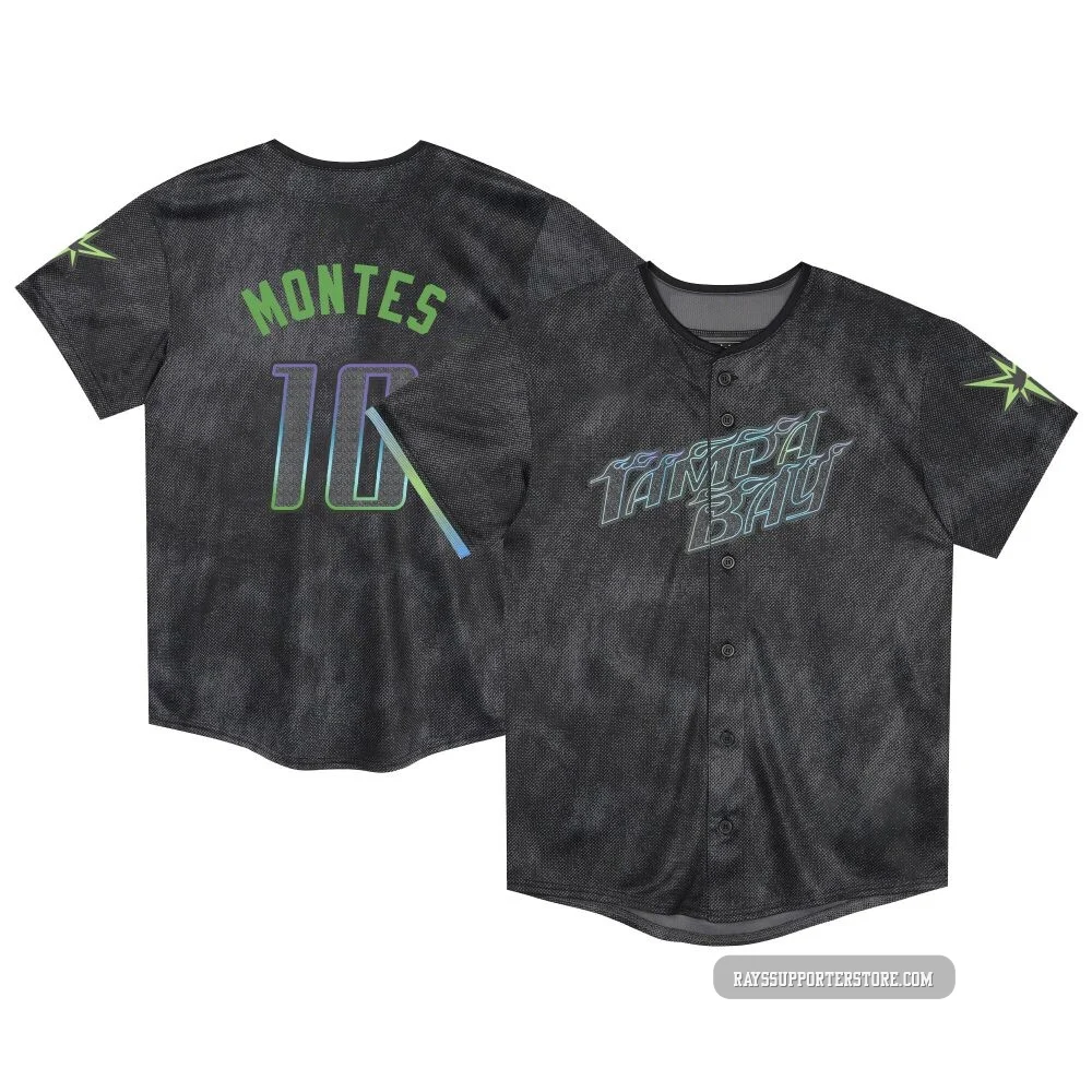 Tampa Bay Rays ＃10 Coco Montes Men's Limited Toddler 2024 City Connect Jersey - Charcoal