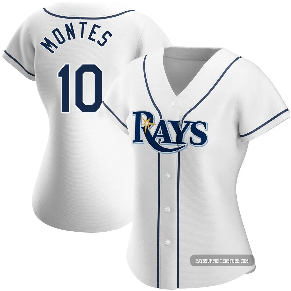Tampa Bay Rays ＃10 Coco Montes Women's Replica Home Jersey - White