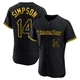 Tampa Bay Rays ＃14 Chandler Simpson Men's Authentic Snake Skin City Jersey - Black