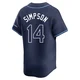 Tampa Bay Rays ＃14 Chandler Simpson Men's Limited Away Jersey - Navy