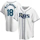 Tampa Bay Rays ＃18 Shane McClanahan Men's Replica Home Jersey - White