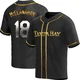 Tampa Bay Rays ＃18 Shane McClanahan Youth Replica Black en Alternate Jersey - Gold