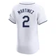 Tampa Bay Rays ＃2 Michael Martinez Men's Elite Home Jersey - White