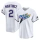 Tampa Bay Rays ＃2 Michael Martinez Men's Limited Throwback Cooperstown Jersey - White