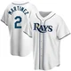 Tampa Bay Rays ＃2 Michael Martinez Men's Replica Home Jersey - White