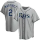 Tampa Bay Rays ＃2 Michael Martinez Men's Replica Road Jersey - Gray