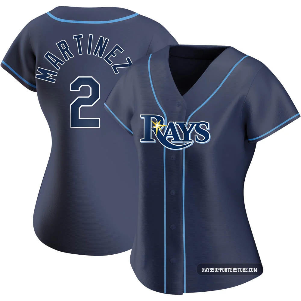 Tampa Bay Rays ＃2 Michael Martinez Women's Replica Alternate Jersey - Navy