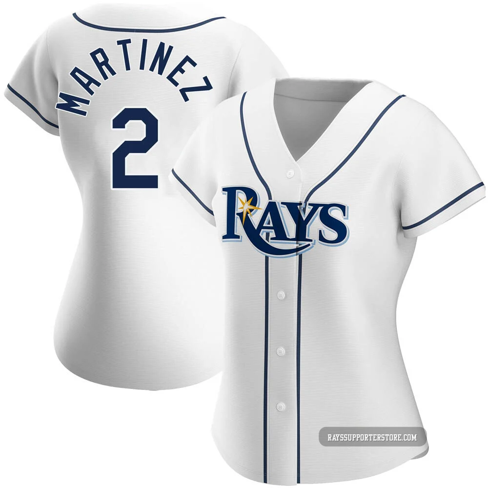 Tampa Bay Rays ＃2 Michael Martinez Women's Replica Home Jersey - White