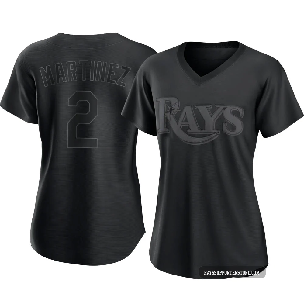 Tampa Bay Rays ＃2 Michael Martinez Women's Replica Pitch Fashion Jersey - Black