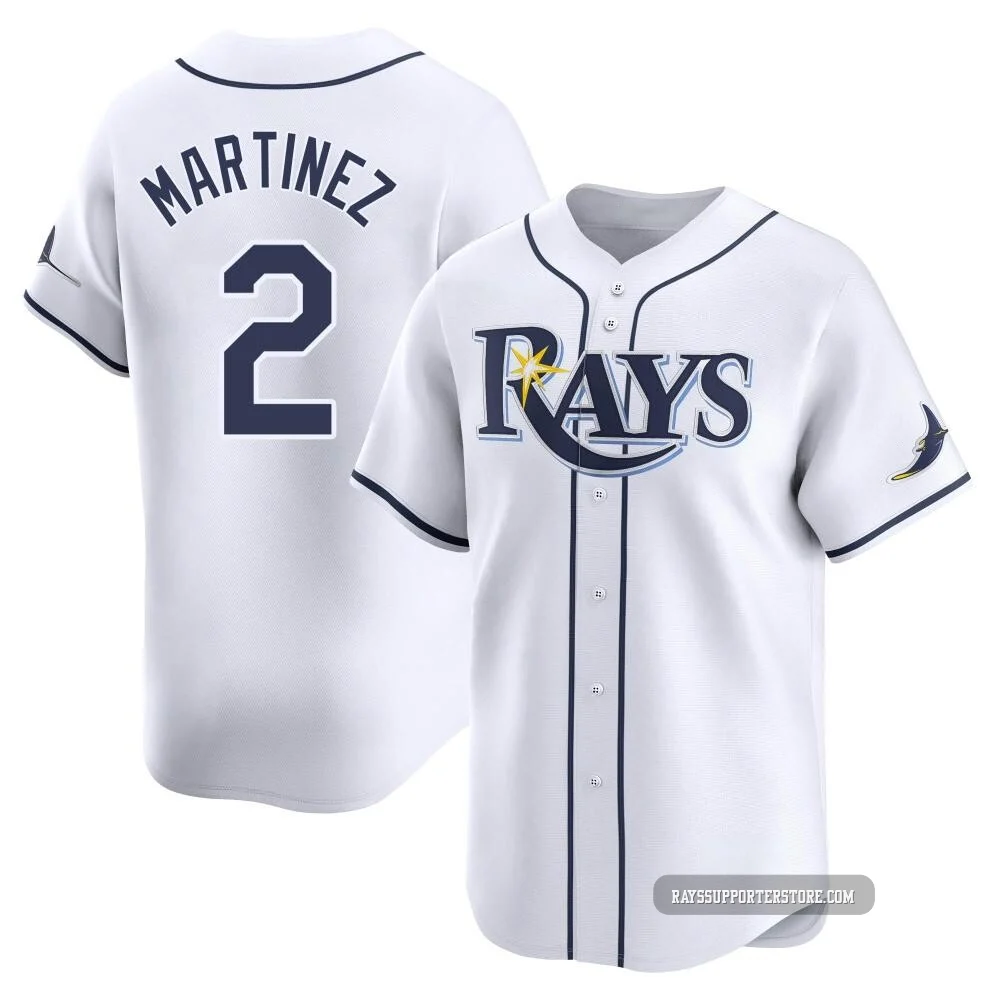 Tampa Bay Rays ＃2 Michael Martinez Youth Limited Home Jersey - White