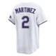 Tampa Bay Rays ＃2 Michael Martinez Youth Limited Throwback Cooperstown Jersey - White