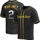Tampa Bay Rays ＃2 Michael Martinez Youth Replica Black en Alternate Jersey - Gold
