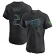 Tampa Bay Rays ＃2 Yandy Diaz Men's Elite 2024 City Connect Jersey - Charcoal