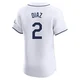 Tampa Bay Rays ＃2 Yandy Diaz Men's Elite Home Jersey - White