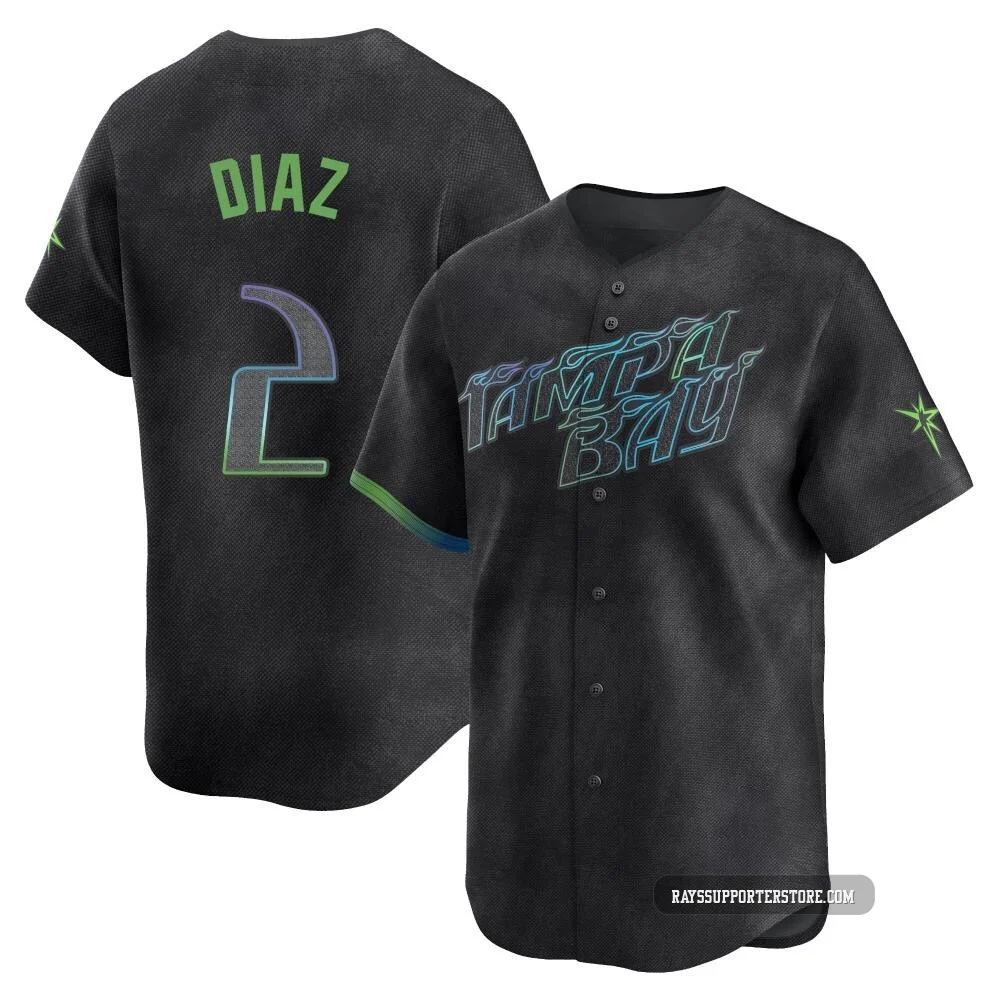 Tampa Bay Rays ＃2 Yandy Diaz Men's Limited 2024 City Connect Jersey - Charcoal