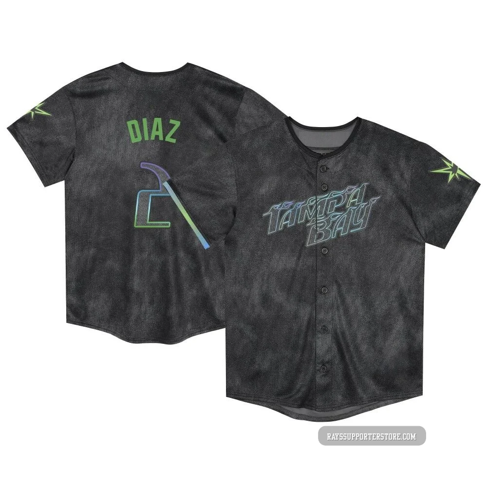 Tampa Bay Rays ＃2 Yandy Diaz Men's Limited Toddler 2024 City Connect Jersey - Charcoal