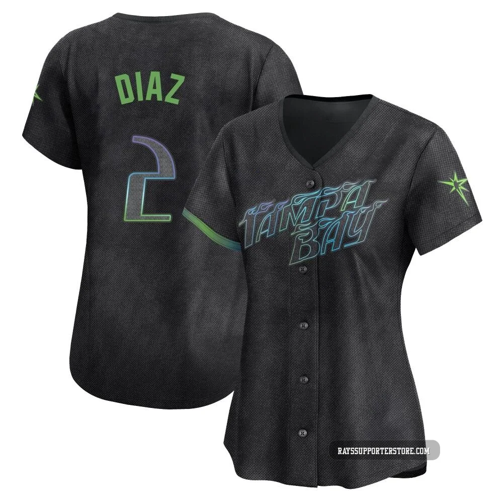 Tampa Bay Rays ＃2 Yandy Diaz Women's Limited 2024 City Connect Jersey - Charcoal