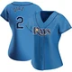 Tampa Bay Rays ＃2 Yandy Diaz Women's Replica Alternate Jersey - Light Blue
