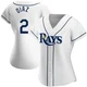 Tampa Bay Rays ＃2 Yandy Diaz Women's Replica Home Jersey - White