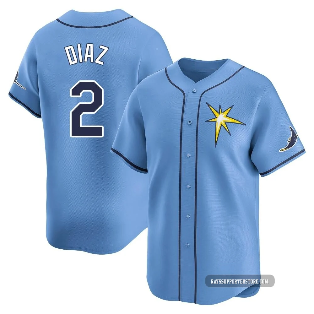 Tampa Bay Rays ＃2 Yandy Diaz Youth Limited Alternate Jersey - Light Blue