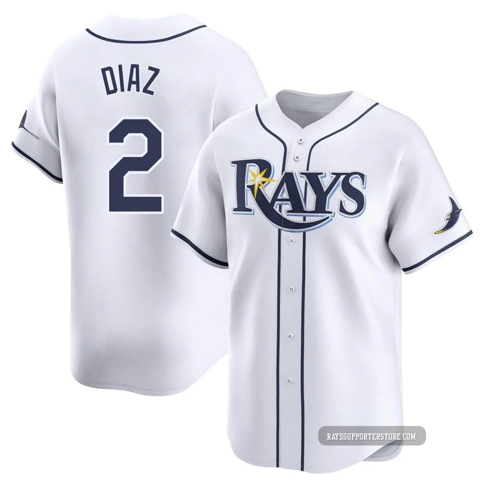 Tampa Bay Rays ＃2 Yandy Diaz Youth Limited Home Jersey - White
