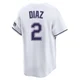 Tampa Bay Rays ＃2 Yandy Diaz Youth Limited Throwback Cooperstown Jersey - White