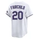 Tampa Bay Rays ＃20 Stuart Fairchild Men's Limited Throwback Cooperstown Jersey - White