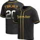 Tampa Bay Rays ＃20 Stuart Fairchild Men's Replica Black en Alternate Jersey - Gold