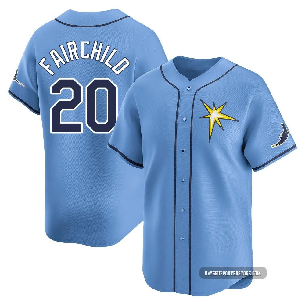 Tampa Bay Rays ＃20 Stuart Fairchild Youth Limited Alternate Jersey - Light Blue