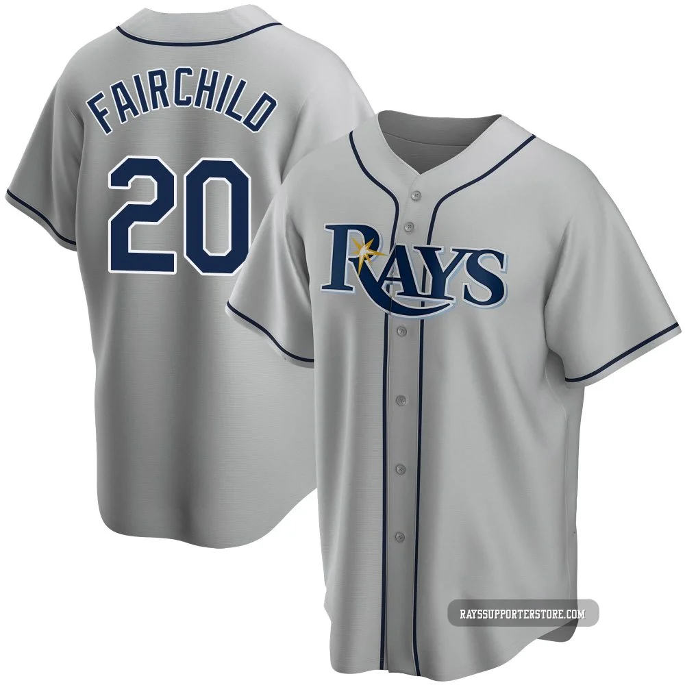 Tampa Bay Rays ＃20 Stuart Fairchild Youth Replica Road Jersey - Gray