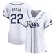 Tampa Bay Rays ＃22 Chris Mazza Women's Limited Home Jersey - White