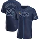 Tampa Bay Rays ＃22 Logan Driscoll Men's Authentic Alternate Jersey - Navy
