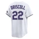 Tampa Bay Rays ＃22 Logan Driscoll Men's Limited Throwback Cooperstown Jersey - White
