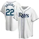 Tampa Bay Rays ＃22 Logan Driscoll Men's Replica Home Jersey - White