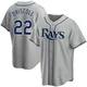 Tampa Bay Rays ＃22 Logan Driscoll Men's Replica Road Jersey - Gray
