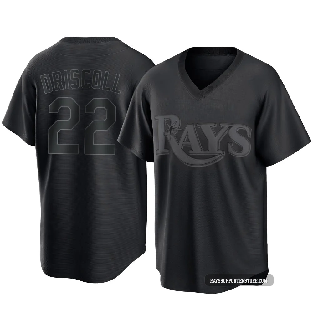 Tampa Bay Rays ＃22 Logan Driscoll Youth Replica Pitch Fashion Jersey - Black