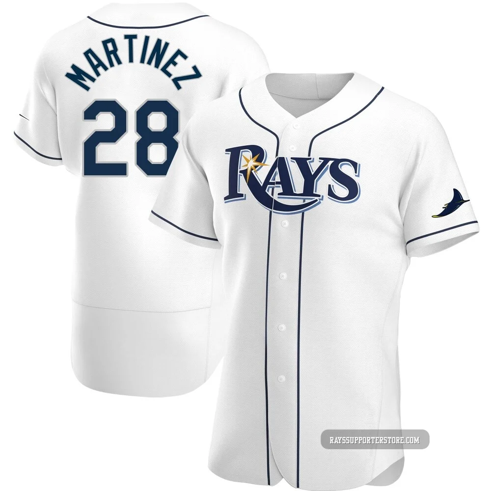 Tampa Bay Rays ＃28 Nick Martinez Men's Authentic Home Jersey - White