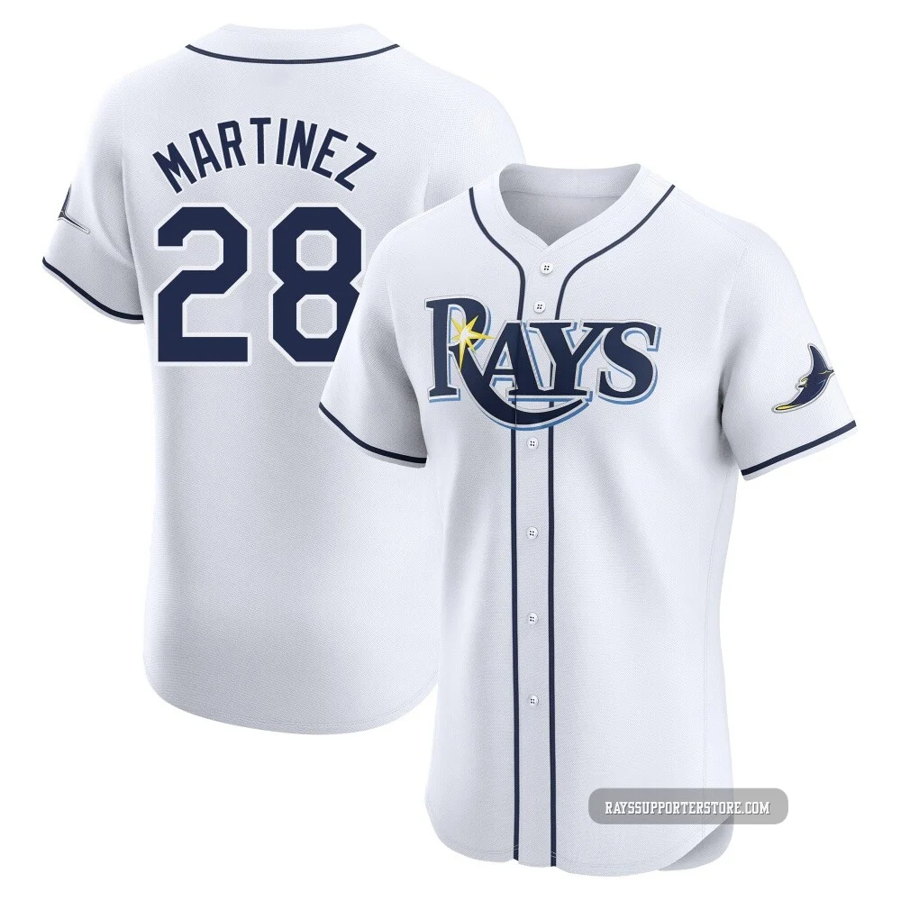 Tampa Bay Rays ＃28 Nick Martinez Men's Elite Home Jersey - White