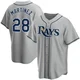 Tampa Bay Rays ＃28 Nick Martinez Men's Replica Road Jersey - Gray