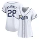 Tampa Bay Rays ＃28 Nick Martinez Women's Limited Home Jersey - White