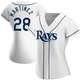Tampa Bay Rays ＃28 Nick Martinez Women's Replica Home Jersey - White