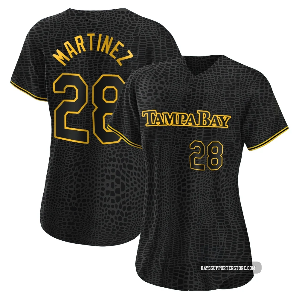 Tampa Bay Rays ＃28 Nick Martinez Women's Replica Snake Skin City Jersey - Black