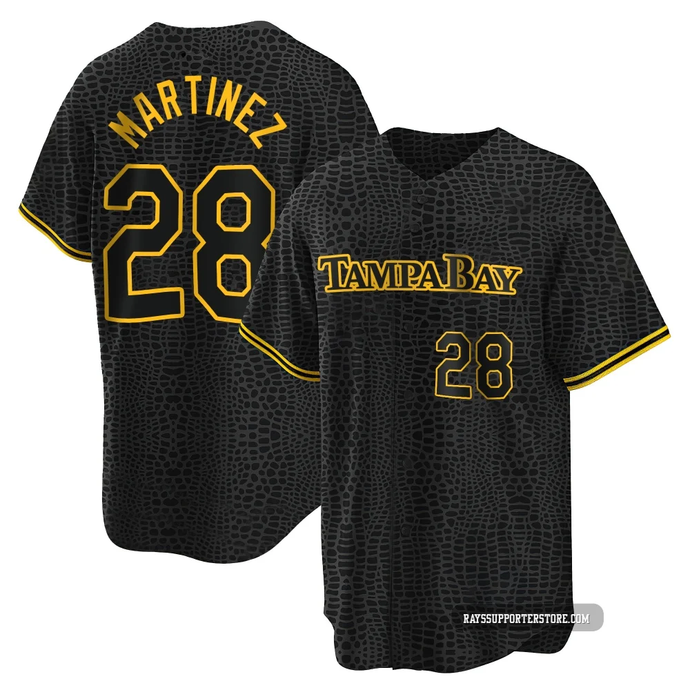 Tampa Bay Rays ＃28 Nick Martinez Youth Replica Snake Skin City Jersey - Black