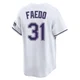 Tampa Bay Rays ＃31 Alex Faedo Men's Limited Throwback Cooperstown Jersey - White