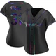 Tampa Bay Rays ＃31 Alex Faedo Women's Replica Holographic Alternate Jersey - Black