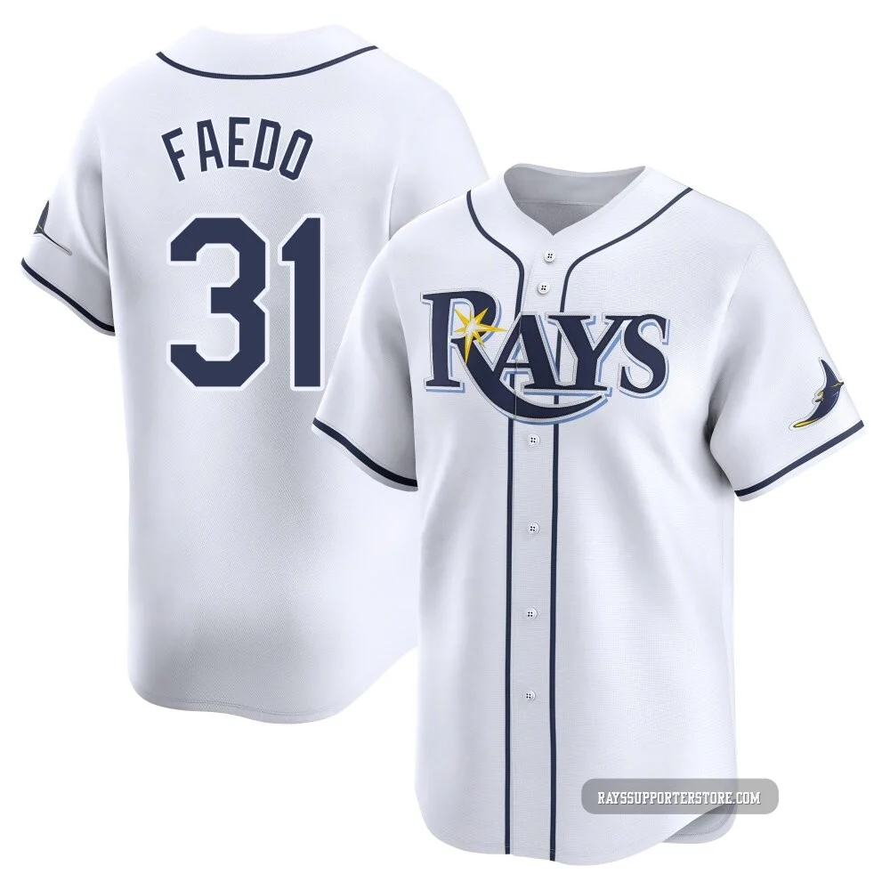 Tampa Bay Rays ＃31 Alex Faedo Youth Limited Home Jersey - White